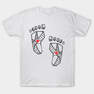 Jesus Christ feet ink illustration T-Shirt